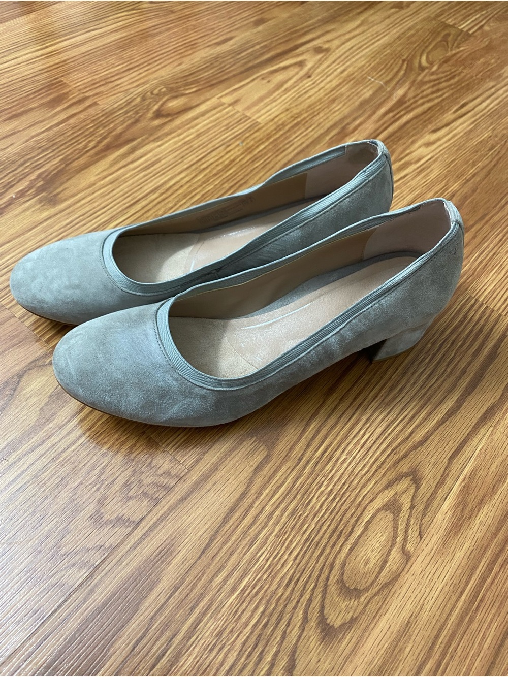 Vionic Suede Low Block Heel Pumps - Picture 1 of 5